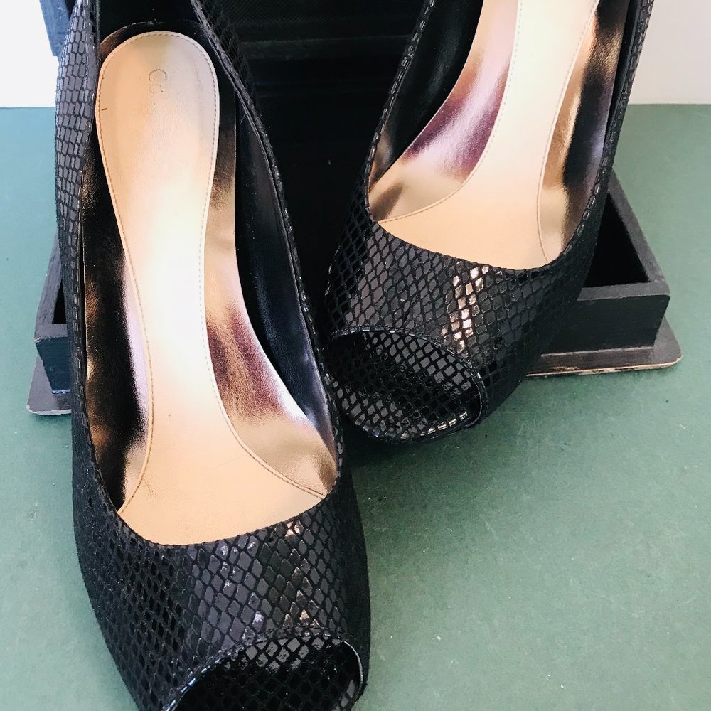 Calvin Klein Klye Black Python Pumps - image 5